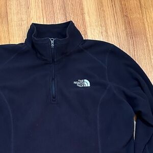 The North Face  1/4 zip  Black Pullover Size  Medium (g8)